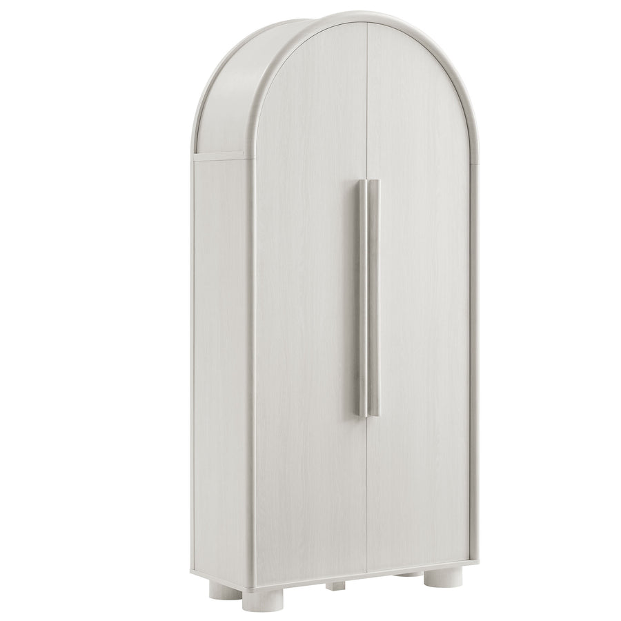 Bamboo Tall Arched Storage Cabinet in Ash