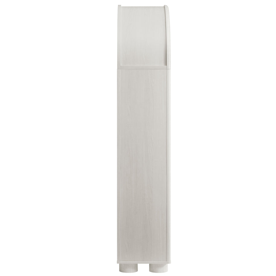 Bamboo Tall Arched Storage Cabinet in Ash