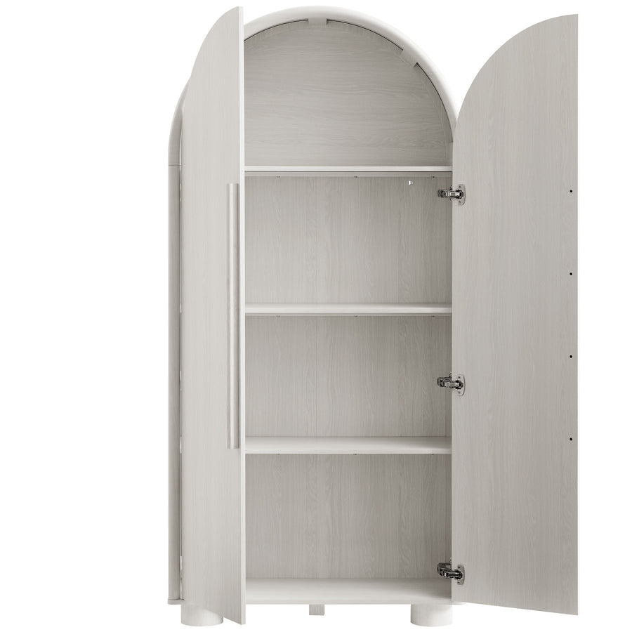 Bamboo Tall Arched Storage Cabinet in Ash