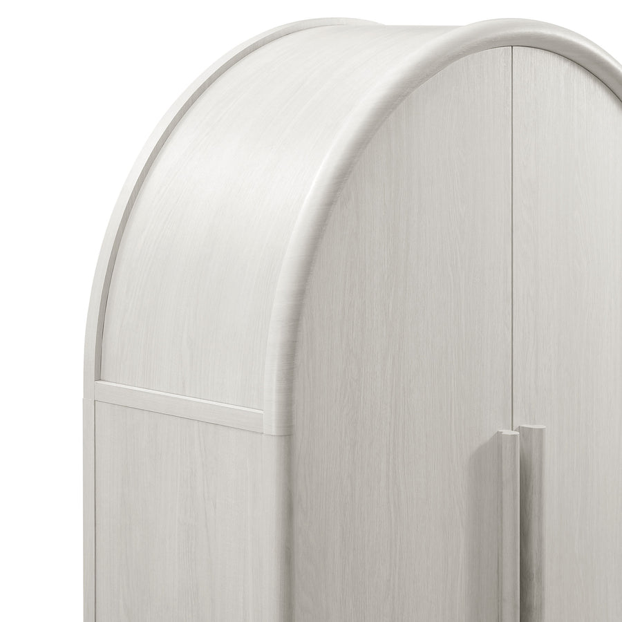 Bamboo Tall Arched Storage Cabinet in Ash