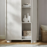 Bamboo Tall Arched Storage Cabinet in Ash