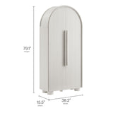Bamboo Tall Arched Storage Cabinet in Ash