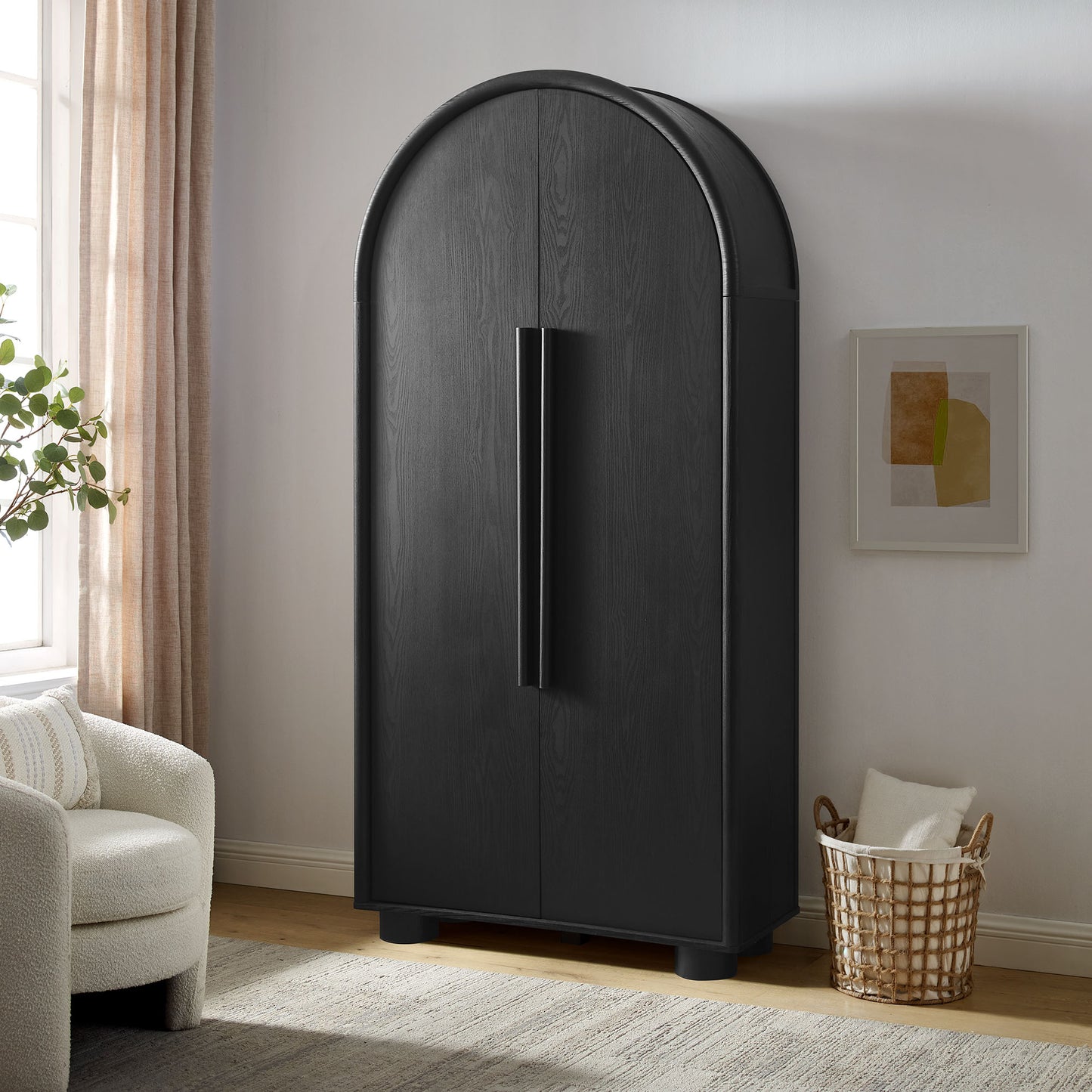 Bellamy Tall Arched Storage Cabinet by Furniture For America