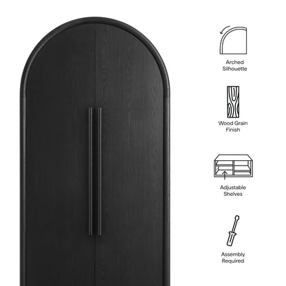 Bellamy Tall Arched Storage Cabinet by Furniture For America