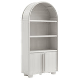 Bamboo Tall Arched Display Cabinet Bookcase in Ash