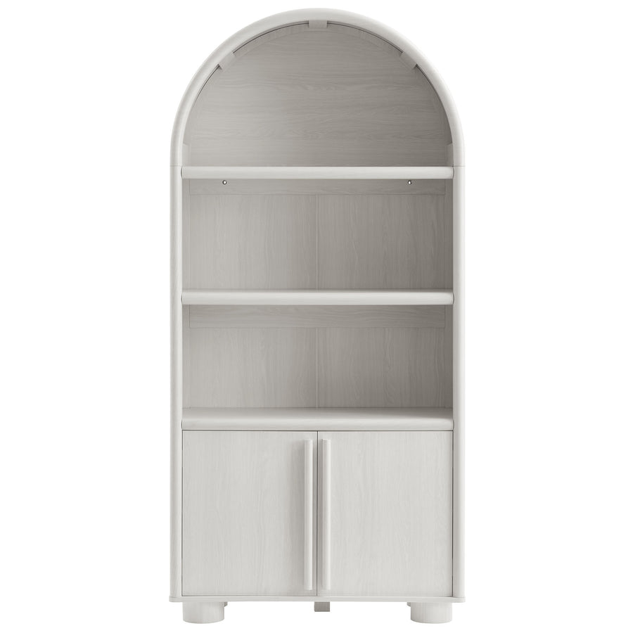 Bamboo Tall Arched Display Cabinet Bookcase in Ash