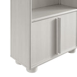 Bamboo Tall Arched Display Cabinet Bookcase in Ash