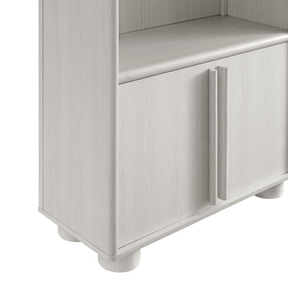 Bellamy Tall Arched Display Cabinet Bookcase by Furniture For America
