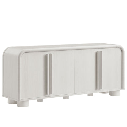 Bellamy Curved 4-Door Sideboard Cabinet by Furniture For America