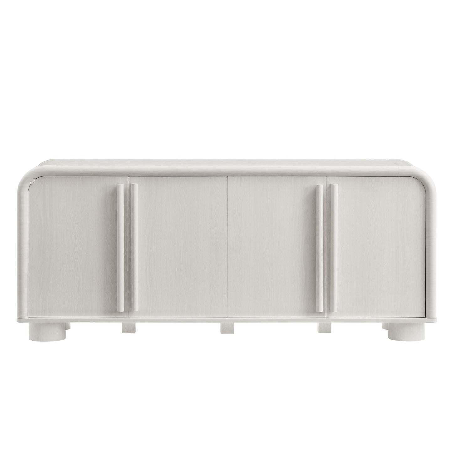 Bellamy Curved 4-Door Sideboard Cabinet by Furniture For America