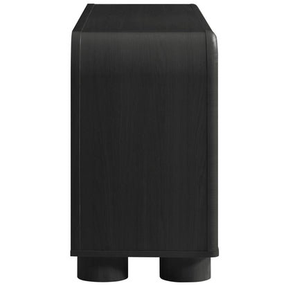 Bellamy Curved 4-Door Sideboard Cabinet by Furniture for America