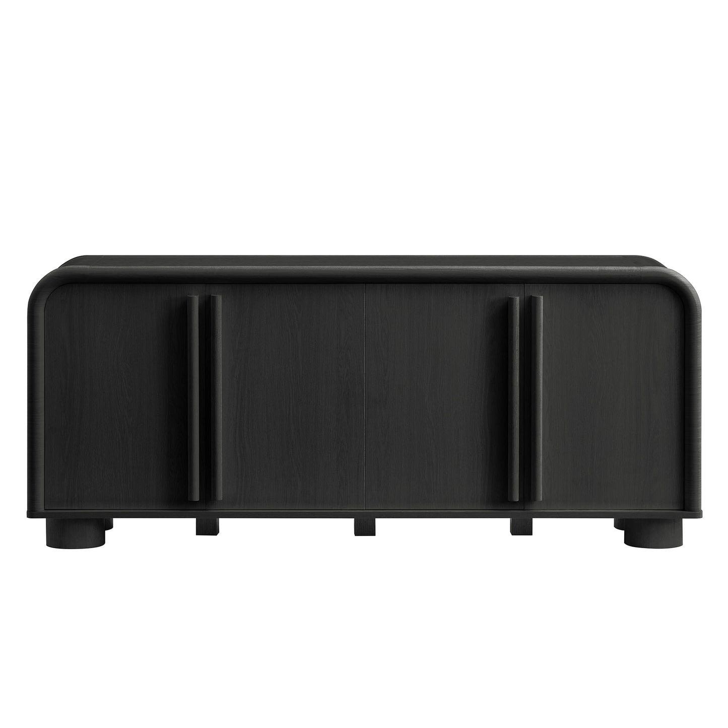 Bellamy Curved 4-Door Sideboard Cabinet by Furniture for America