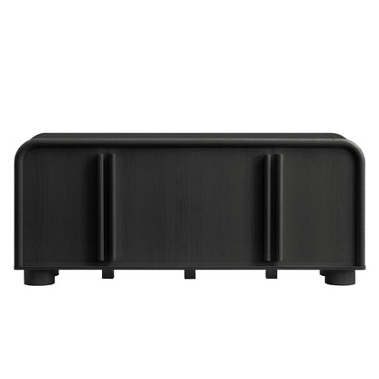 Bellamy Curved 4-Door Sideboard Cabinet by Furniture for America
