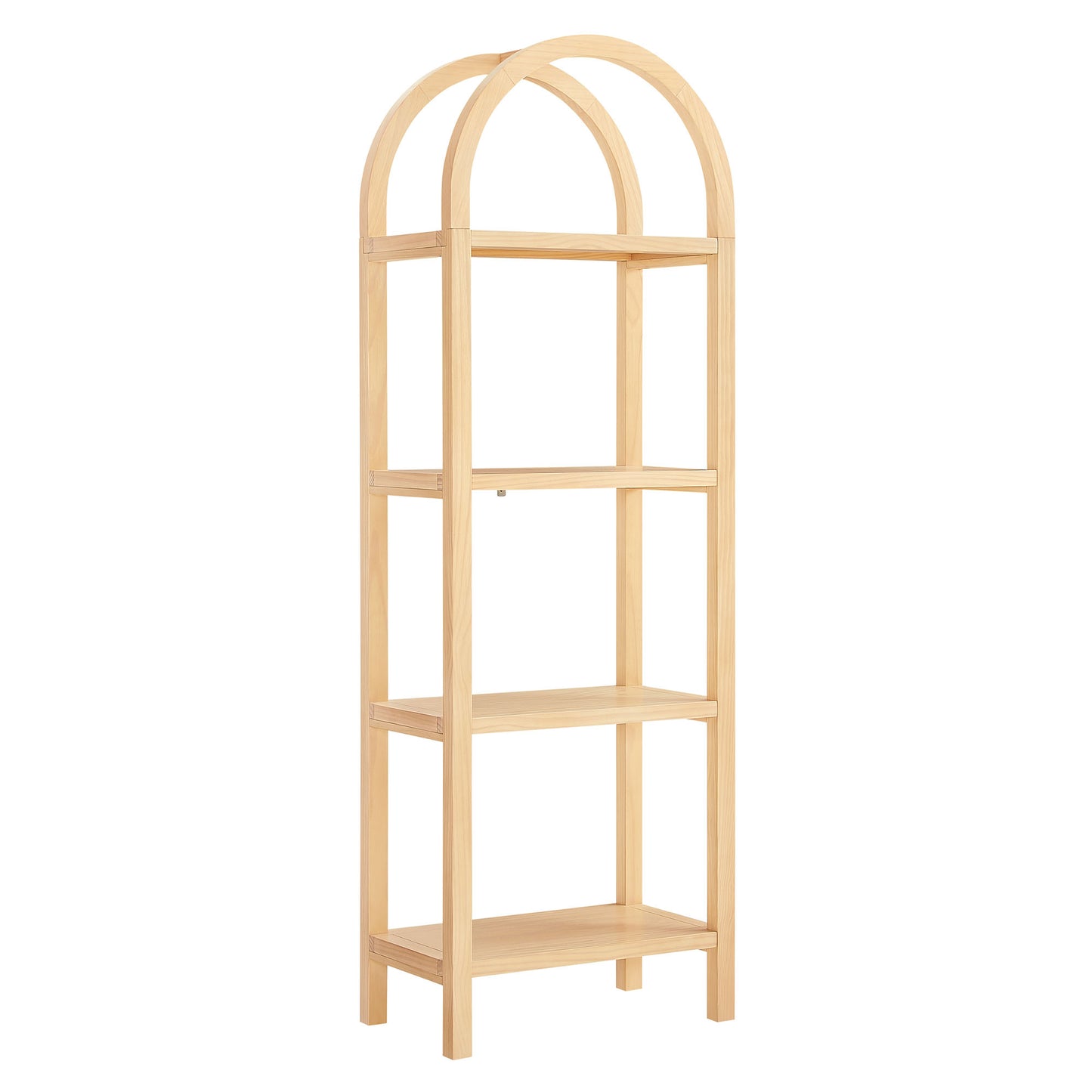 Vexley 72 Inch Tall Narrow Arched Bookshelf by Furniture For America