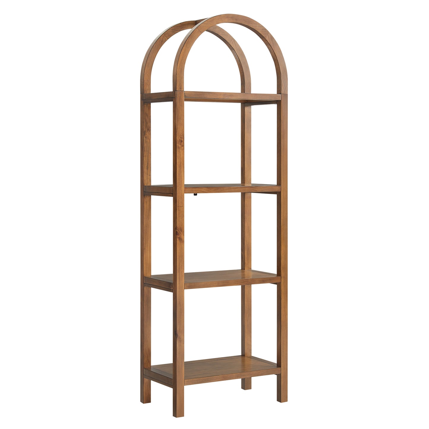 Vexley 72 Inch Tall Narrow Arched Bookshelf by Furniture For America