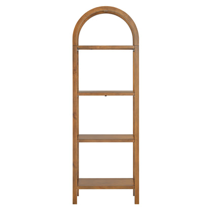 Vexley 72 Inch Tall Narrow Arched Bookshelf by Furniture For America