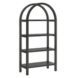 Sercial 60 Inch Arched Bookshelf in Black