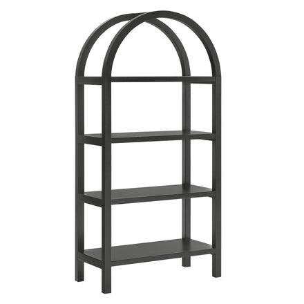 Vexley 60 Inch Arched Bookshelf in Black