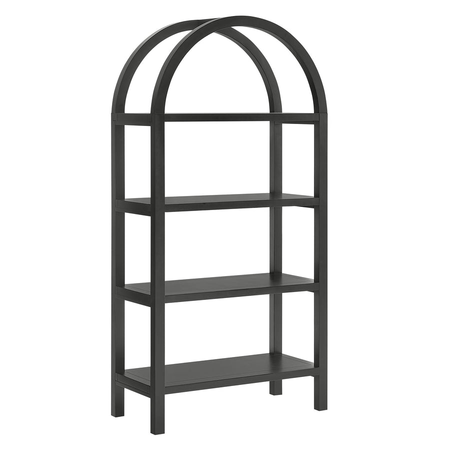 Sercial 60 Inch Arched Bookshelf in Black