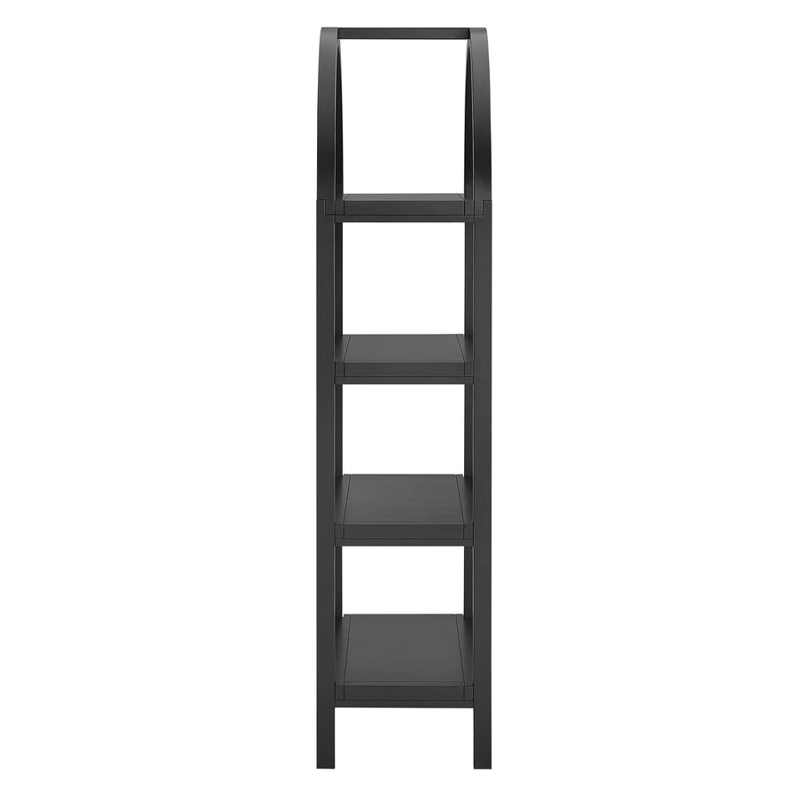 Sercial 60 Inch Arched Bookshelf in Black