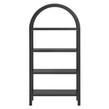 Sercial 60 Inch Arched Bookshelf in Black