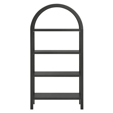 Vexley 60 Inch Arched Bookshelf in Black