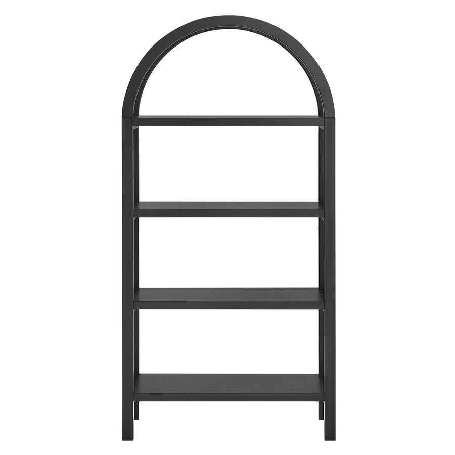 Sercial 60 Inch Arched Bookshelf in Black
