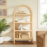Sercial 60 Inch Arched Bookshelf in Natural