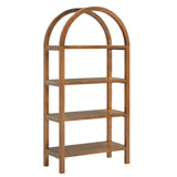 Sercial 60 Inch Arched Bookshelf in Walnut