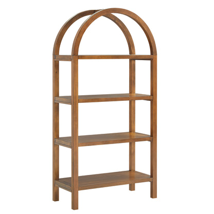 Vexley 60 Inch Arched Bookshelf by Furniture For America