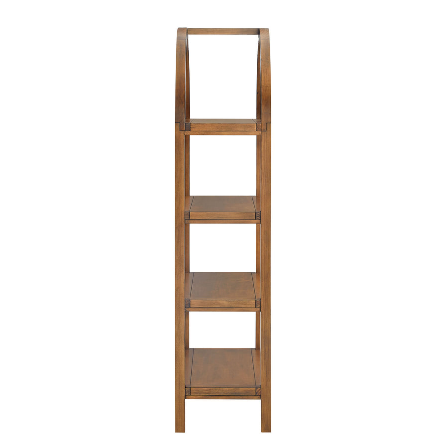 Sercial 60 Inch Arched Bookshelf in Walnut