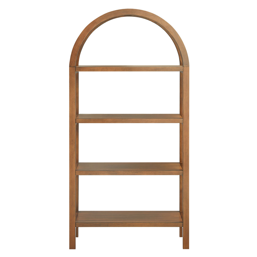 Sercial 60 Inch Arched Bookshelf in Walnut