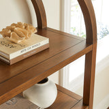 Sercial 60 Inch Arched Bookshelf in Walnut