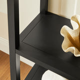 Sercial 72 Inch Large Arched Bookshelf in Black