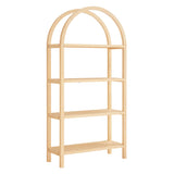 Sercial 72 Inch Large Arched Bookshelf in Natural