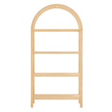 Sercial 72 Inch Large Arched Bookshelf in Natural