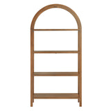 Sercial 72 Inch Large Arched Bookshelf in Walnut