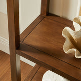 Sercial 72 Inch Large Arched Bookshelf in Walnut