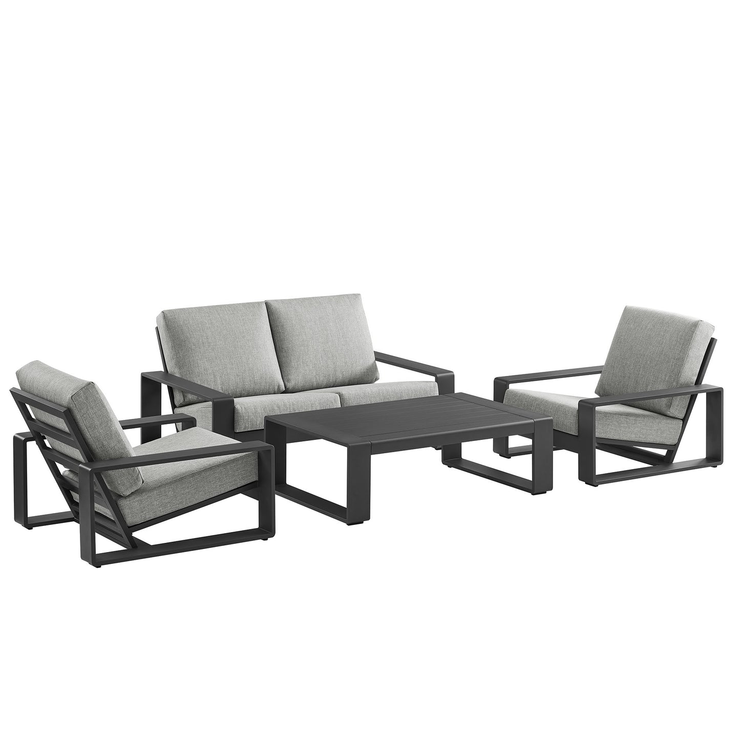 Lirienne 4-Piece Outdoor Patio Aluminum Furniture Set by Furniture For America
