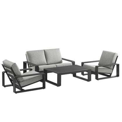 Lirienne 4-Piece Outdoor Patio Aluminum Furniture Set by Furniture For America