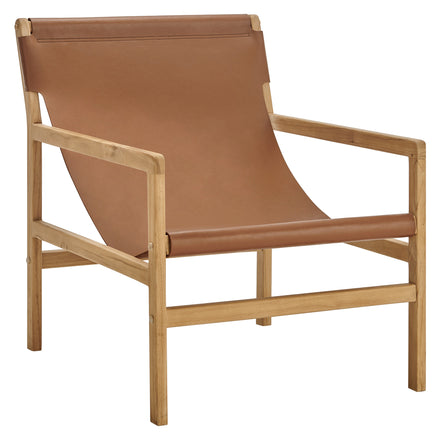 Sonora Leather Sling Chair in Chestnut Tan