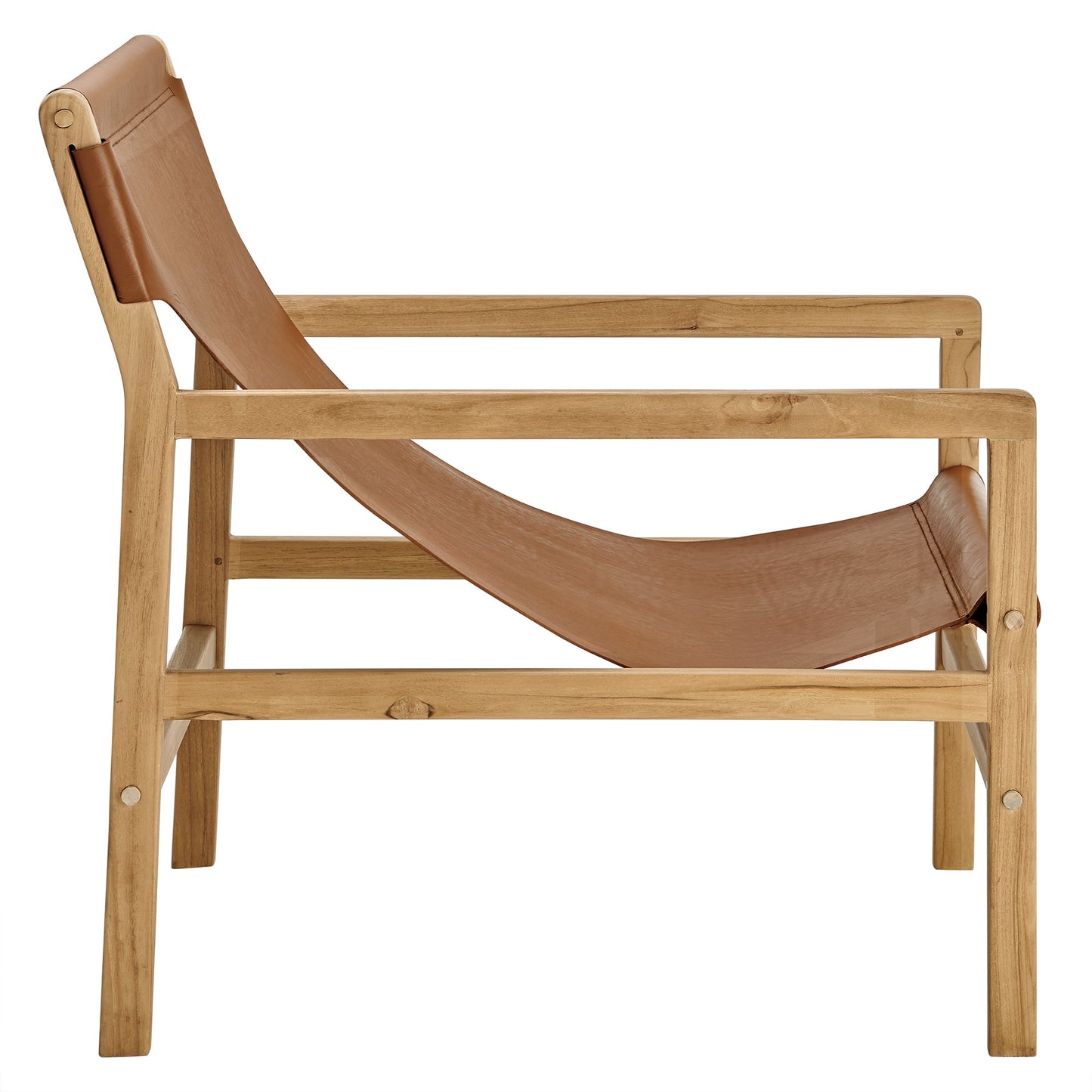 Sonora Leather Sling Chair by Furniture For America