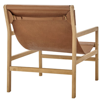 Sonora Leather Sling Chair by Furniture For America