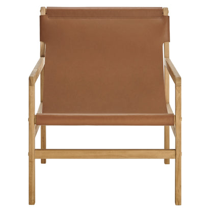 Sonora Leather Sling Chair by Furniture For America