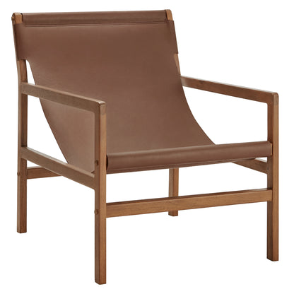 Sonora Leather Sling Chair by Furniture For America