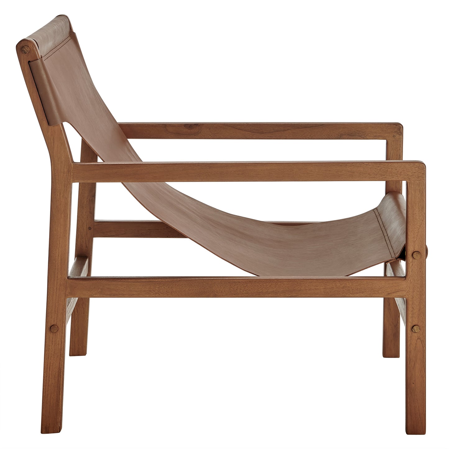 Sonora Leather Sling Chair by Furniture For America