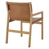 Riesling Leather Dining Chair in Chestnut Tan