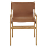Riesling Leather Dining Chair in Chestnut Tan