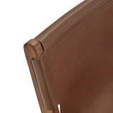 Riesling Leather Dining Chair in Nutmeg Brown