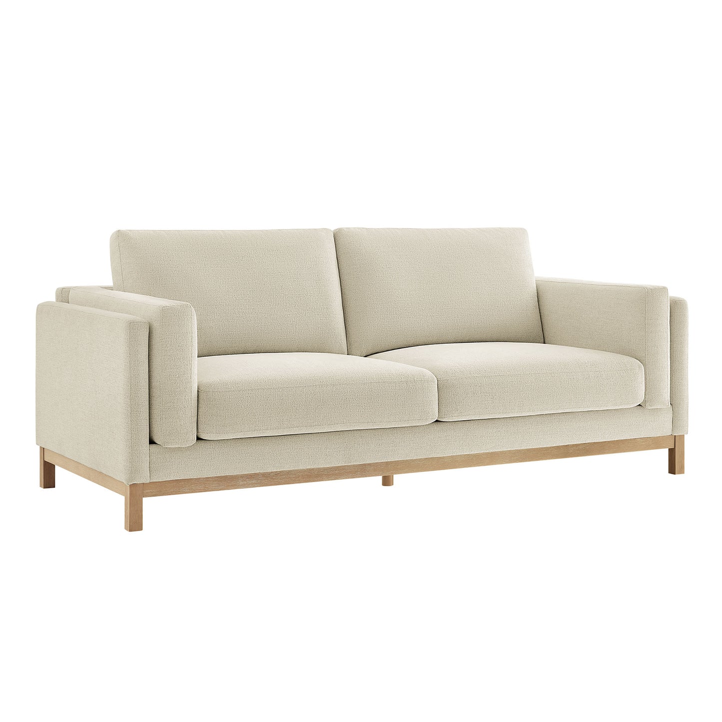 Fern 81 inch Fabric Sofa in Ivory